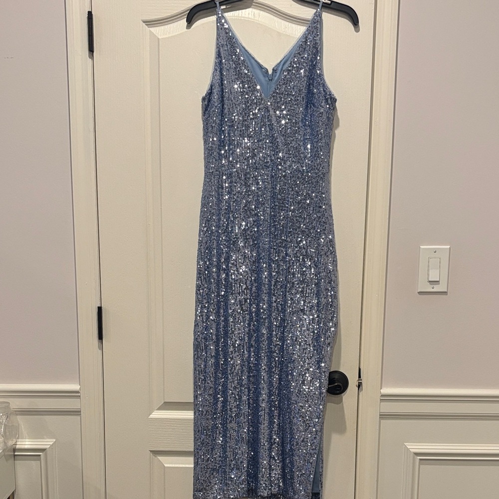 Xscape Sparkling Blue Midi Dress